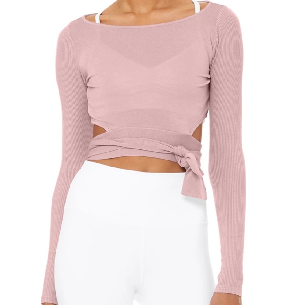 Alo Yoga Barre Long Sleeve, Dusted Plum Size M